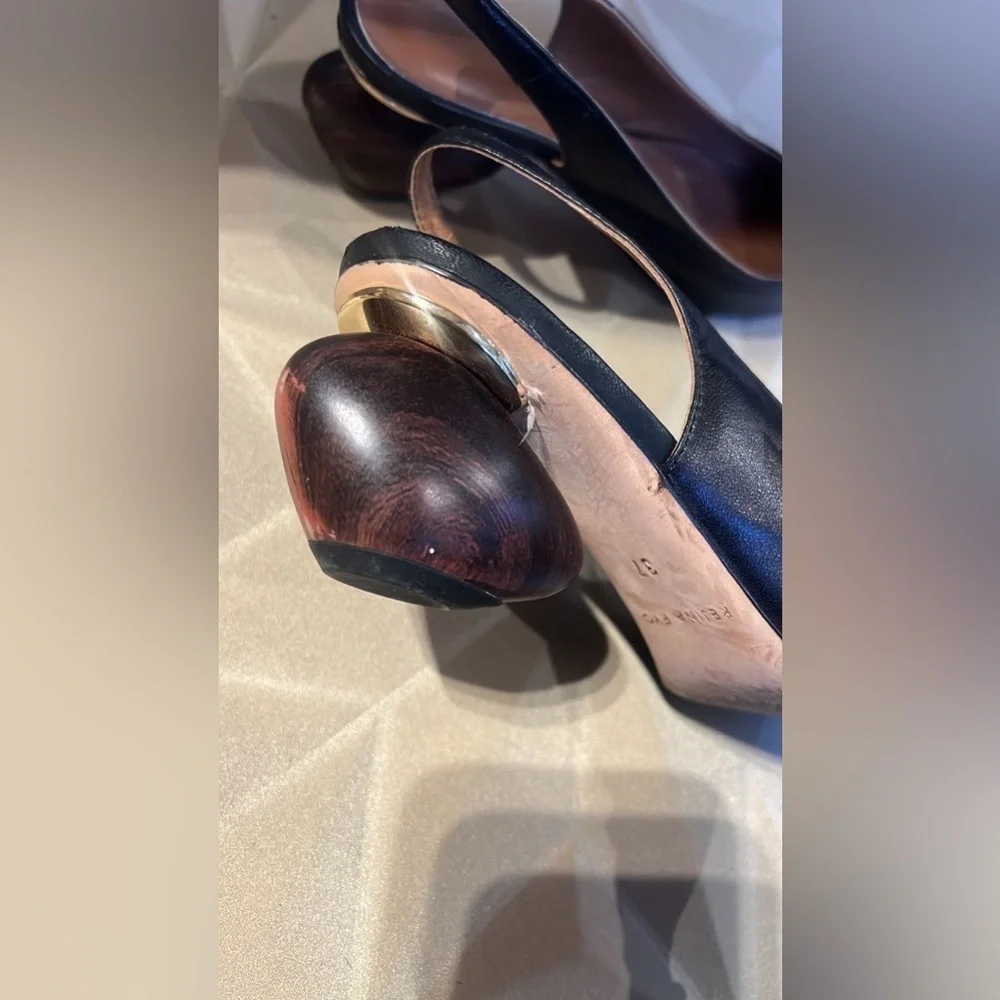 Rejina Pyo Black Slingback Heels size 37